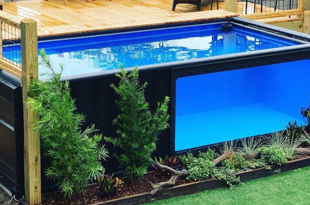 Repurposed Shipping Container Pool
